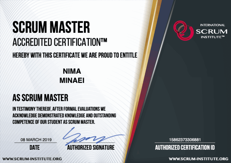 SCRUM MASTER ACCREDITED CERTIFICATION